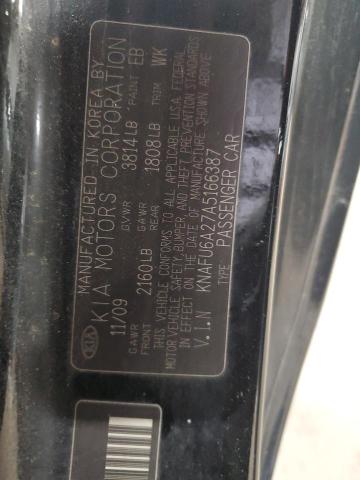 2010 Kia Forte Ex VIN: KNAFU6A27A5166387 Lot: 59515254