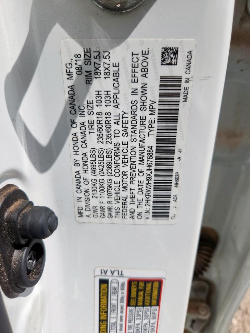 2018 HONDA CR-V TOURI - 2HKRW2H9XJH676884