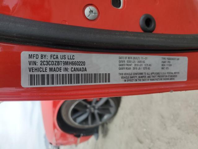 2021 DODGE CHALLENGER R/T 2C3CDZBT9MH660220