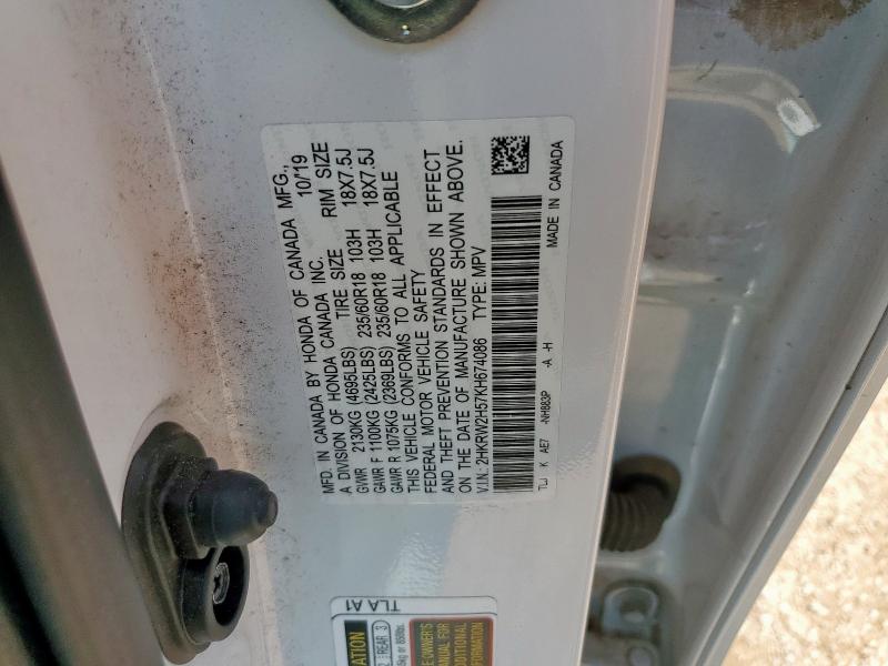 2019 HONDA CR-V EX 2HKRW2H57KH674086