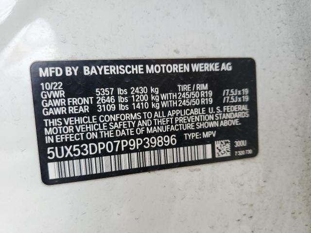 2023 BMW X3 XDRIVE3 - 5UX53DP07P9P39896