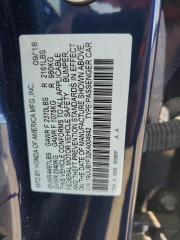 2019 ACURA TLX 19UUB1F32KA004942