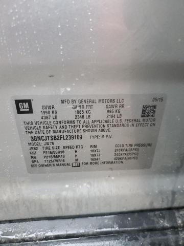 2015 CHEVROLET TRAX LTZ 3GNCJTSB2FL239109