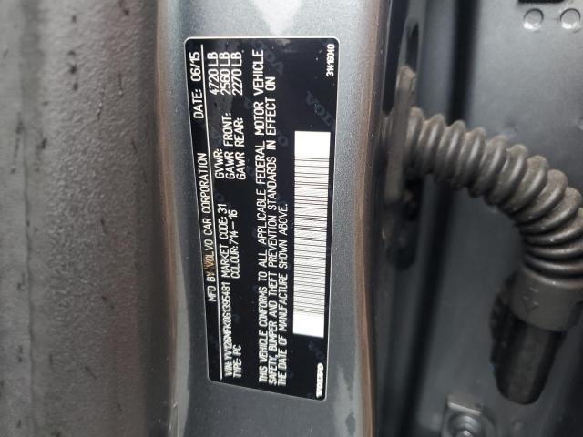 2016 VOLVO S60 PREMIE YV126MFK0G1395481