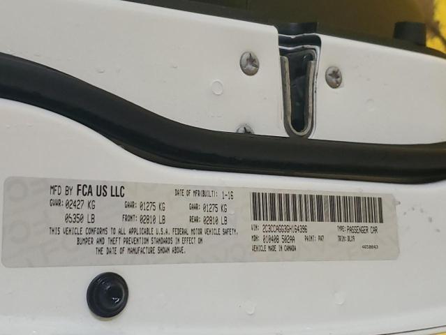 2016 CHRYSLER 300 S 2C3CCAGG3GH164396