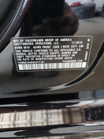 2016 VOLKSWAGEN PASSAT SE 1VWBS7A35GC017161