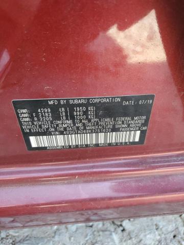 2019 SUBARU IMPREZA PREMIUM 4S3GTAD68K3751620