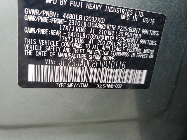 2015 SUBARU FORESTER 2 JF2SJADC8FH810116