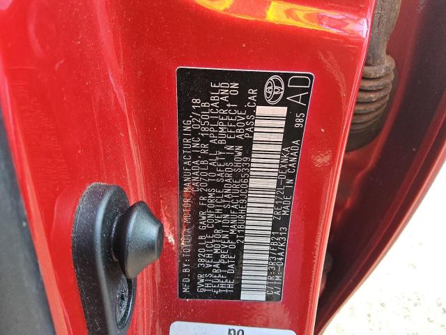 2018 TOYOTA COROLLA L 2T1BURHE9JC065339