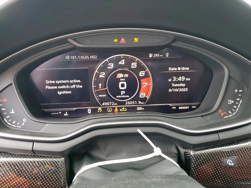 2019 AUDI S5 PRESTIG WAUC4CF5XKA006324