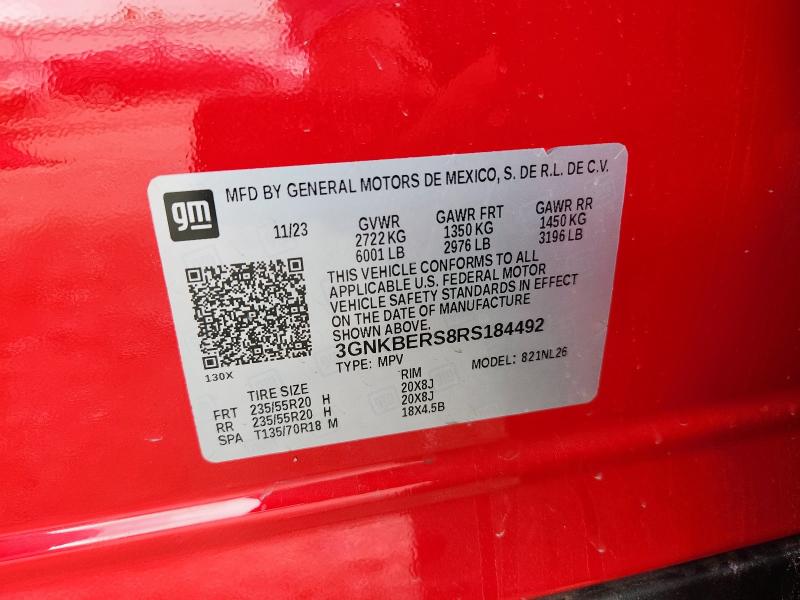 2024 CHEVROLET BLAZER RS 3GNKBERS8RS184492