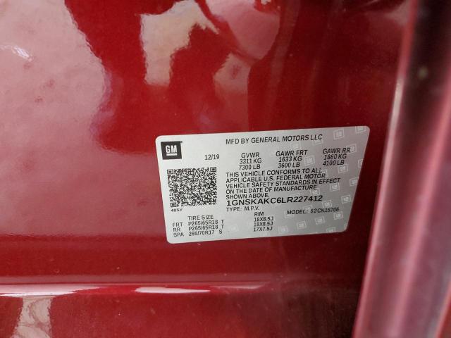 2020 CHEVROLET TAHOE K150 1GNSKAKC6LR227412