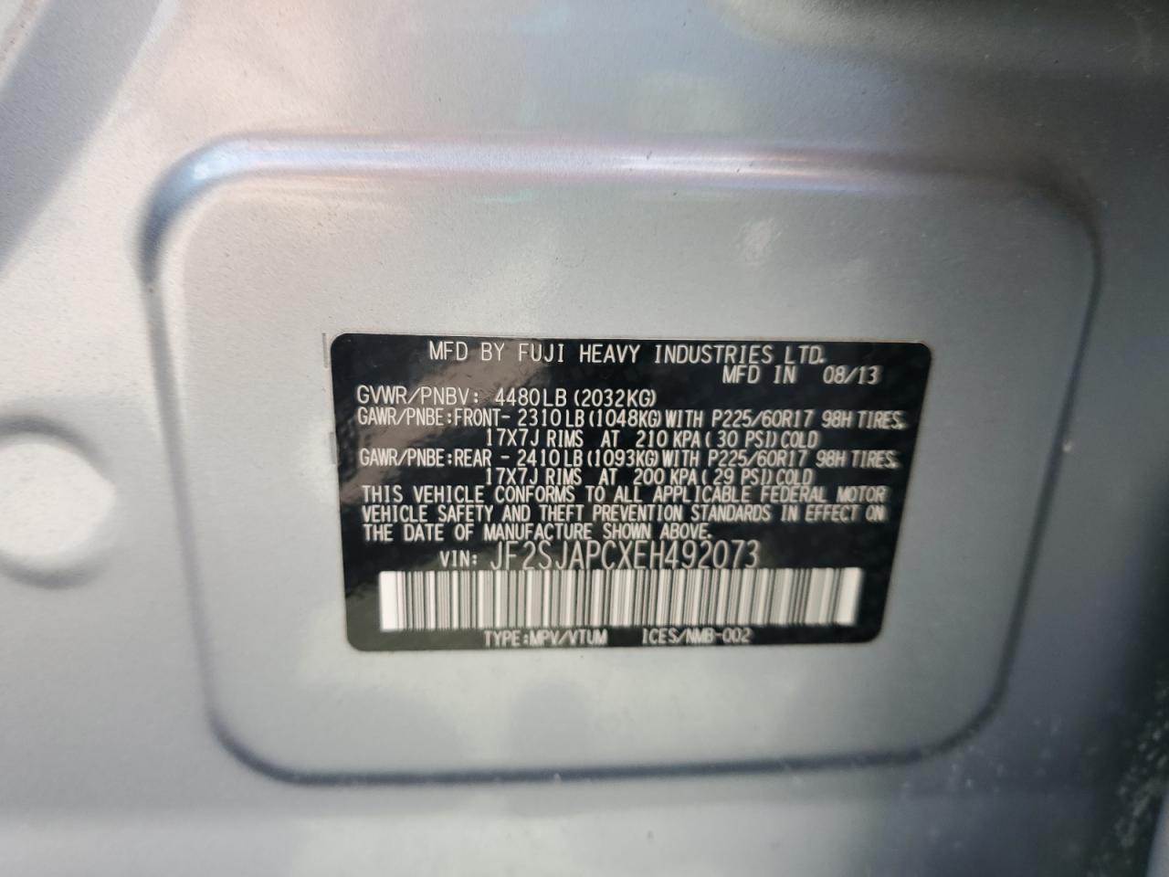 SUBARU FORESTER 2.5I TOURING