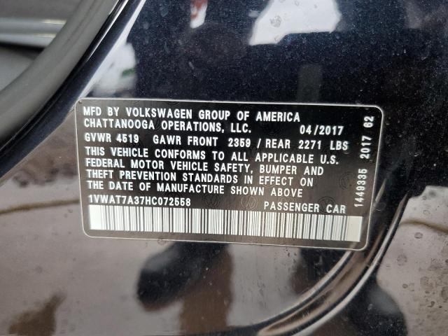 2017 VOLKSWAGEN PASSAT S 1VWAT7A37HC072558