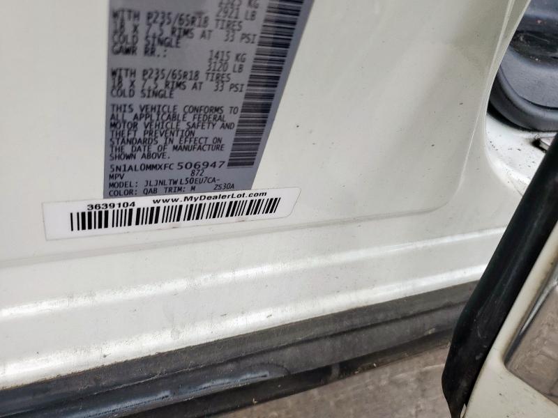 2015 INFINITI QX60 5N1AL0MMXFC506947