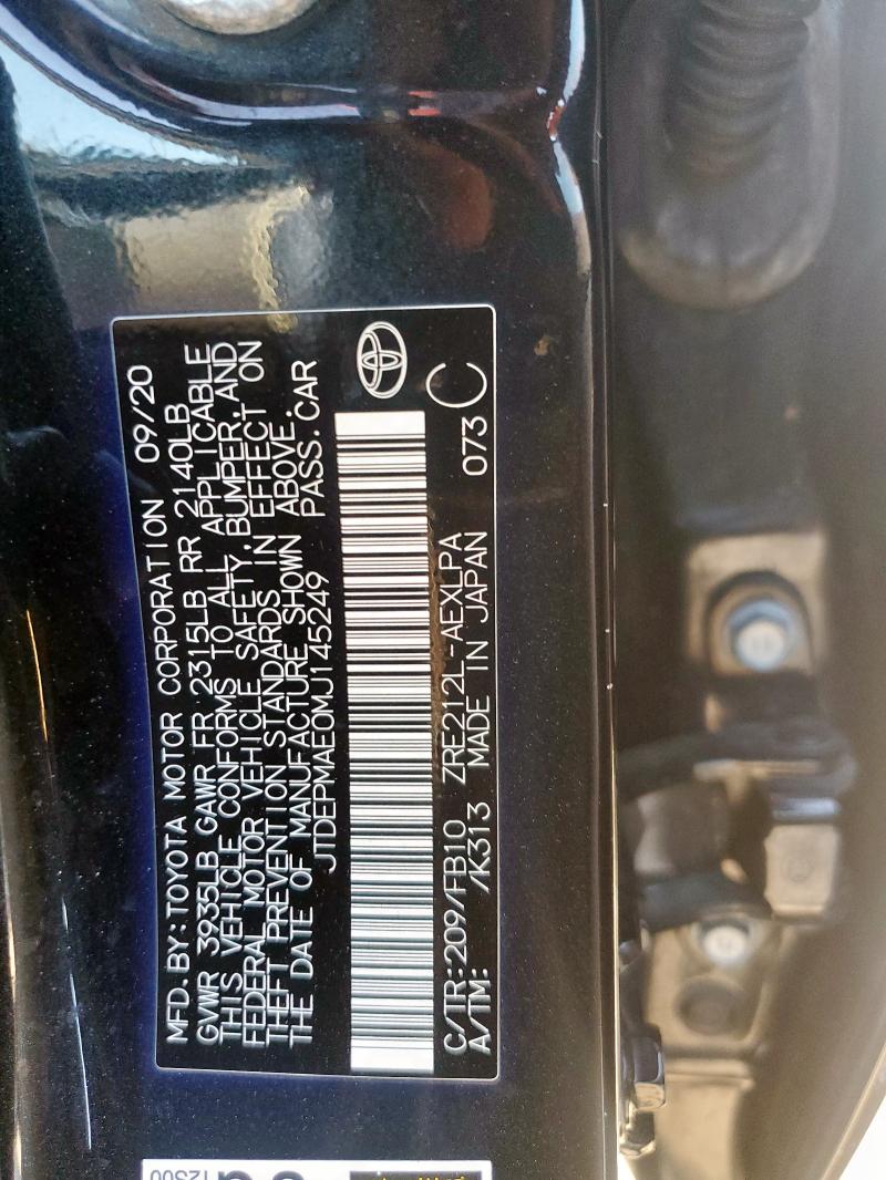 2021 TOYOTA COROLLA LE - JTDEPMAE0MJ145249