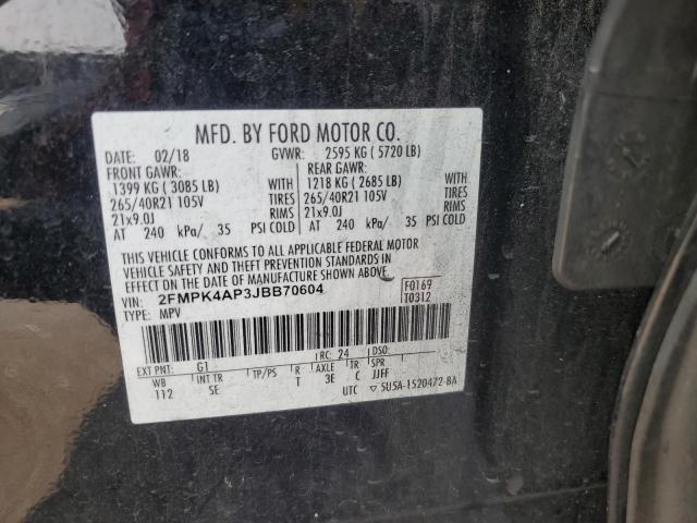 2018 FORD EDGE SPORT - 2FMPK4AP3JBB70604