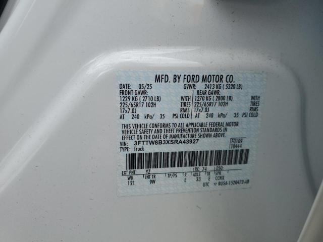 2025 FORD MAVERICK X 3FTTW8B3XSRA43927