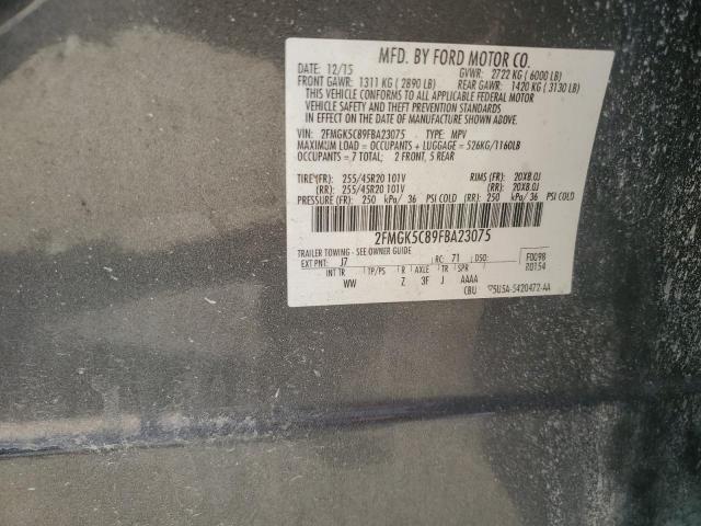 2015 FORD FLEX SEL 2FMGK5C89FBA23075