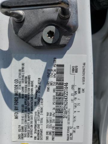 2019 FORD FUSION SEL 3FA6P0MU6KR221646