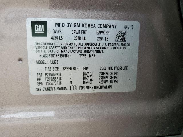 2015 BUICK ENCORE CON KL4CJBSB1FB197062