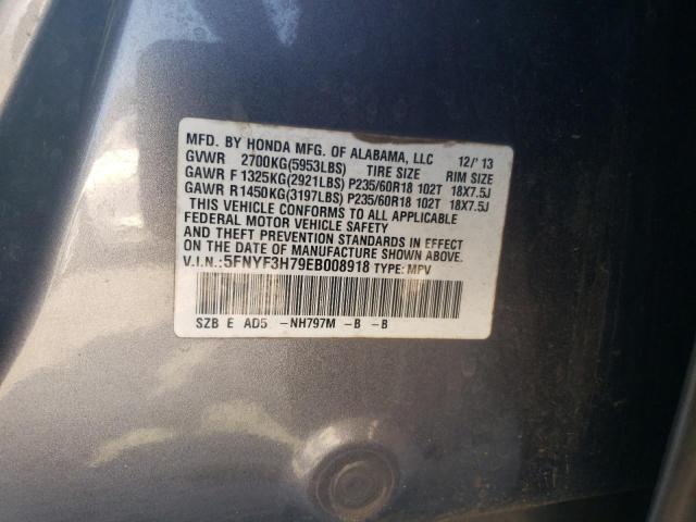 2014 HONDA PILOT EXLN - 5FNYF3H79EB008918