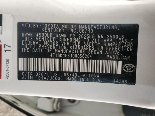 4t1bk1eb1du056204 - 2013 Toyota avalon base - #61226095