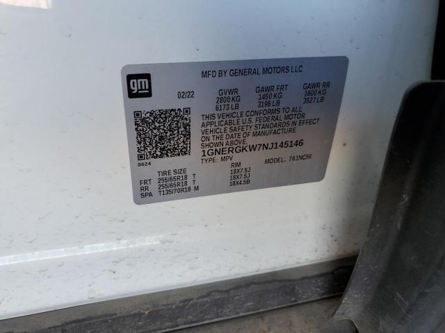 2022 CHEVROLET TRAVERSE L - 1GNERGKW7NJ145146