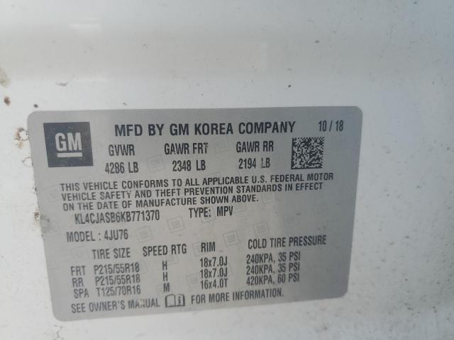 2019 BUICK ENCORE PRE KL4CJASB6KB771370