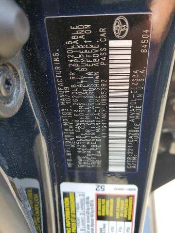 2020 TOYOTA CAMRY SE - 4T1G11AKXLU885382