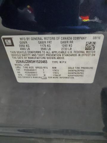 2017 CHEVROLET EQUINOX LT - 2GNALCEK5H1520483
