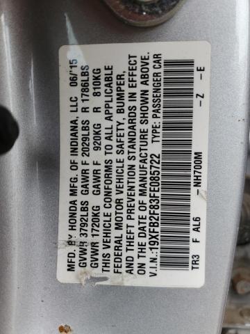 2015 HONDA CIVIC EX 19XFB2F83FE085722