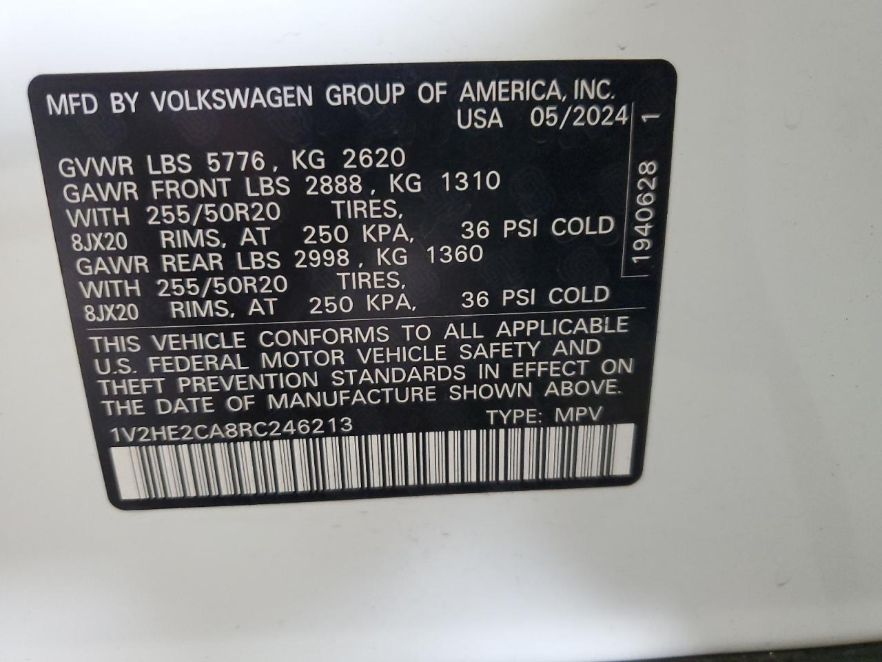 Volkswagen Atlas cros 2024