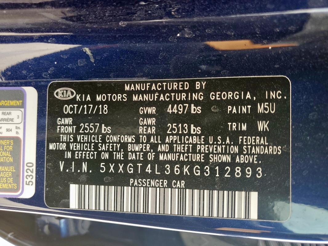 2019 KIA OPTIMA LX - 5XXGT4L36KG312893