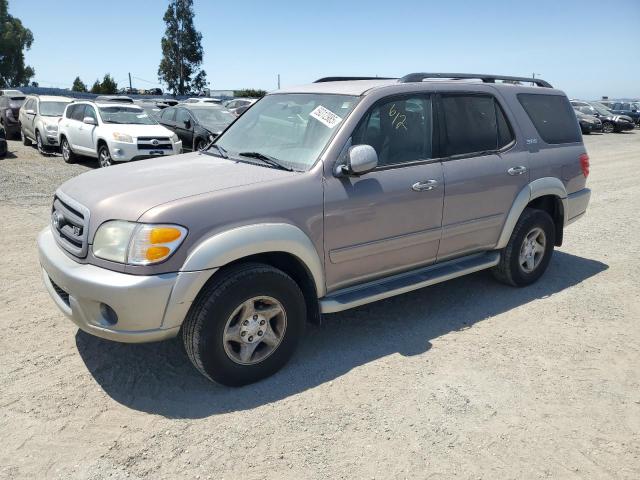 TOYOTA SEQUOIA SR 2002 silver  gas 5TDBT44A42S096726 photo #3