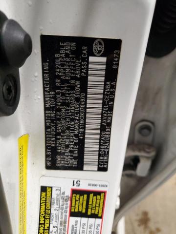 2019 TOYOTA CAMRY LE A 4T1B11HK2KU704970