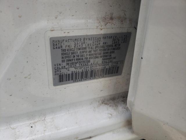 2019 NISSAN SENTRA S 3N1AB7AP7KY267098