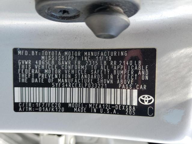 2020 TOYOTA COROLLA SE - 5YFS4RCEXLP033221