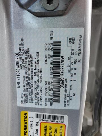2016 FORD FUSION SE 3FA6P0H7XGR217059