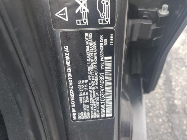 2015 BMW X1 XDRIVE2 WBAVL1C53FVY40891