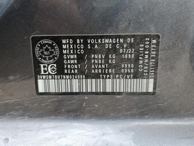 2022 VOLKSWAGEN JETTA COMF 3VWSM7BU7NM024996