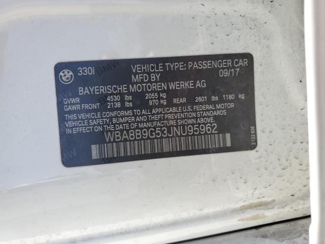 2018 BMW 330 I WBA8B9G53JNU95962
