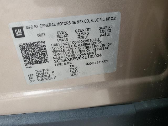2019 CHEVROLET EQUINOX LT - 3GNAXKEV0KL135024