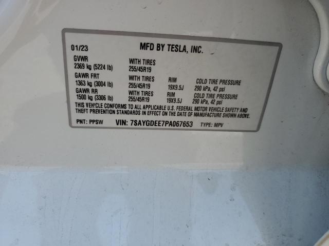2023 TESLA MODEL Y 7SAYGDEE7PA067653