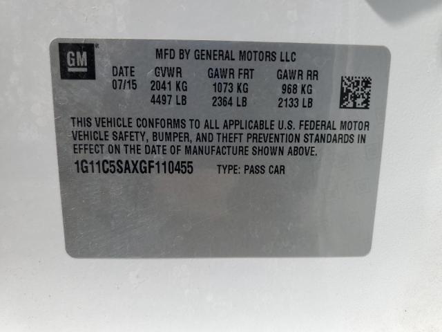 2016 CHEVROLET MALIBU LIM 1G11C5SAXGF110455