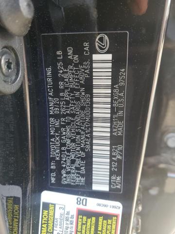 2021 LEXUS ES 300H LU 58AEA1C17MU001369