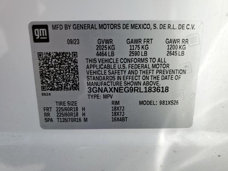 2024 CHEVROLET EQUINOX PR 3GNAXNEG9RL183618