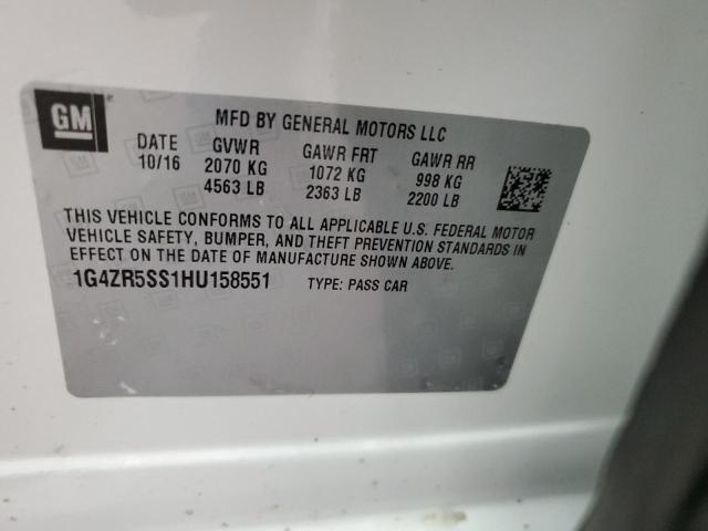 2017 BUICK LACROSSE P 1G4ZR5SS1HU158551