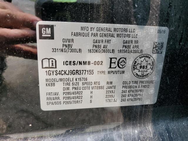 2016 CADILLAC ESCALADE P 1GYS4CKJ9GR377155