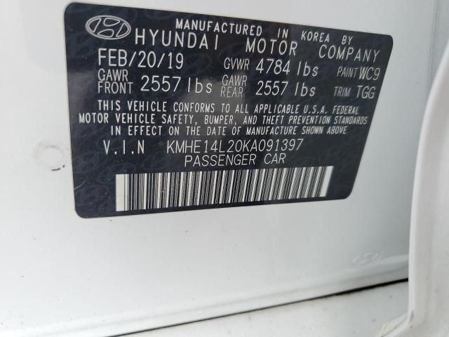 2019 HYUNDAI SONATA PLU KMHE14L20KA091397